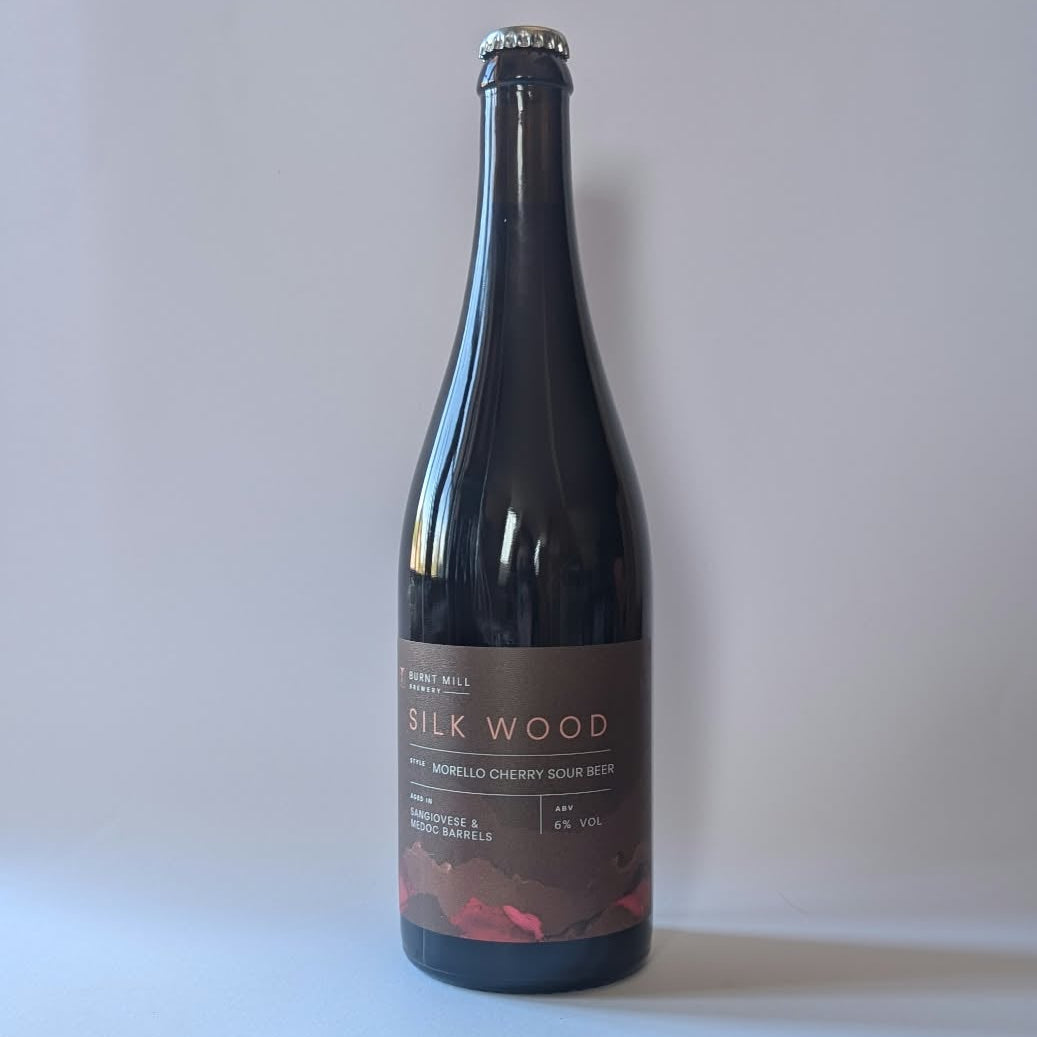 750ml bottle of Burnt Mill Brewery Silkwood.
