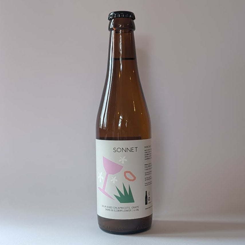 330ml bottle of Dolphin Brewery Sonnet sour.