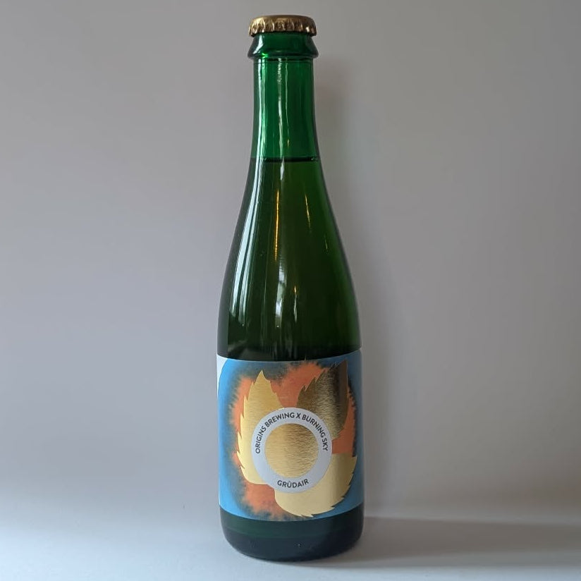 375ml bottle of Origins Brewing Grudair. 