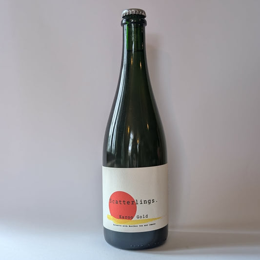 750ml bottle of Scatterlings Brewing & Blending Karoo Gold saison. 